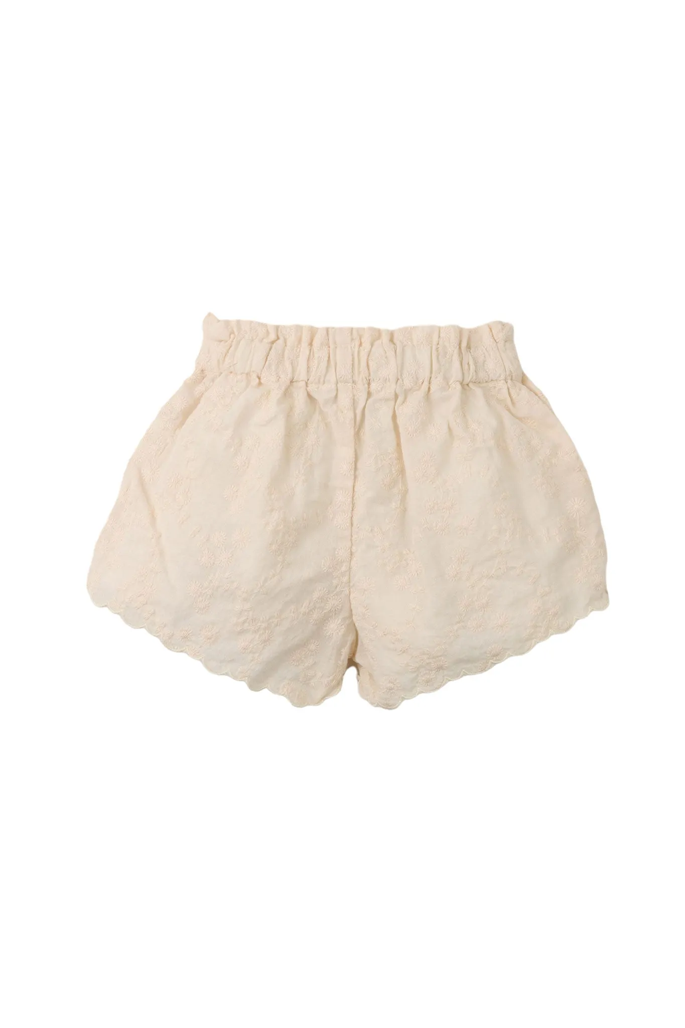 Gingersnaps Embroidered Cotton Paperbag Shorts