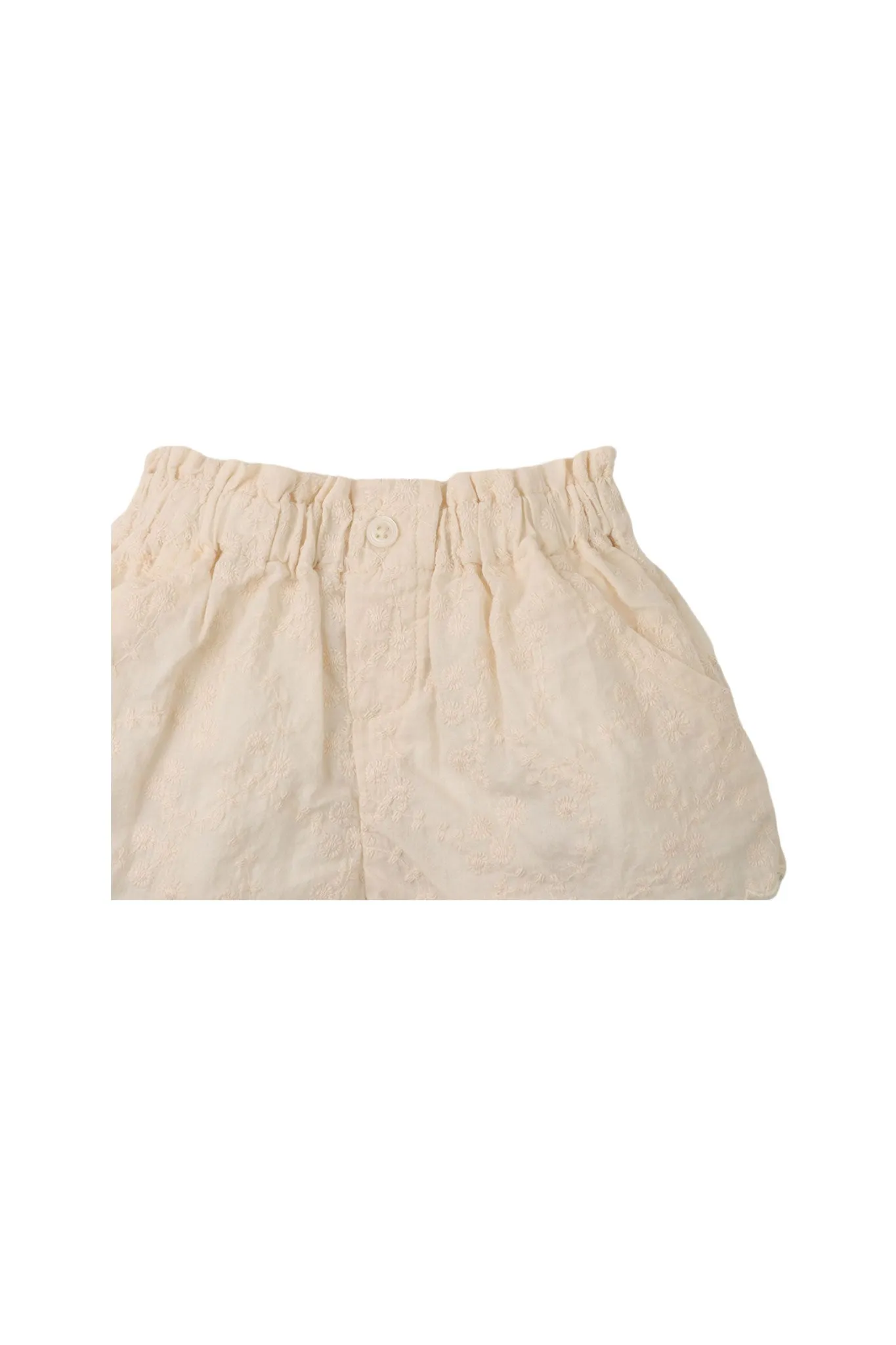 Gingersnaps Embroidered Cotton Paperbag Shorts