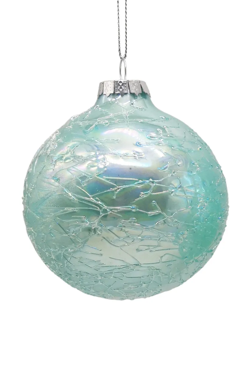 Glass Baubles, Light Teal