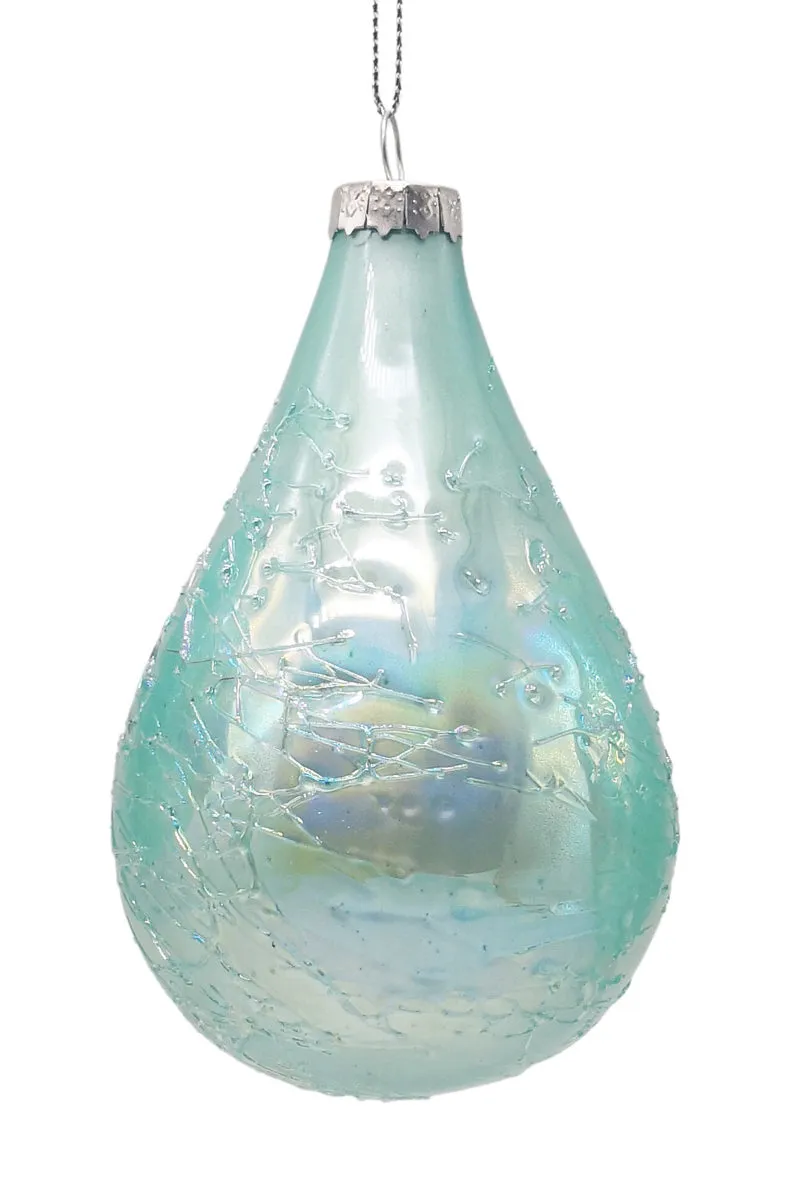 Glass Baubles, Light Teal