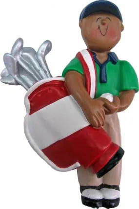 Golfer: African-American Male Ornament