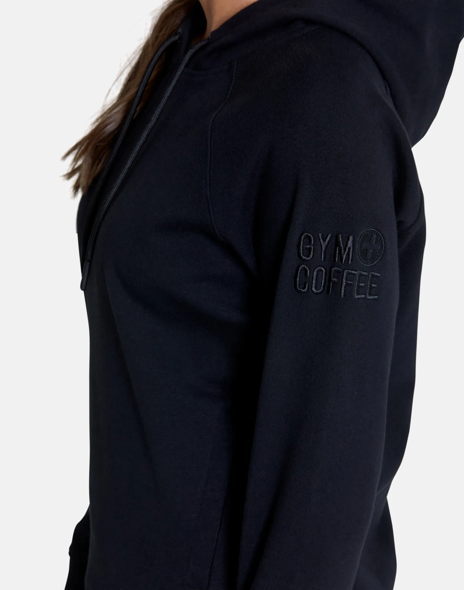 Gym Coffee Essential Hoodie (Womens) - Black