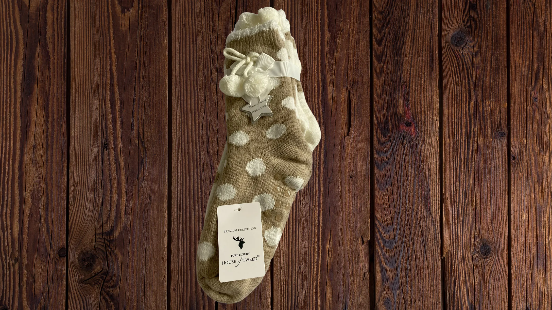 House of Tweed Ladies Fluffy Cosy Socks - 2 Pack One Size