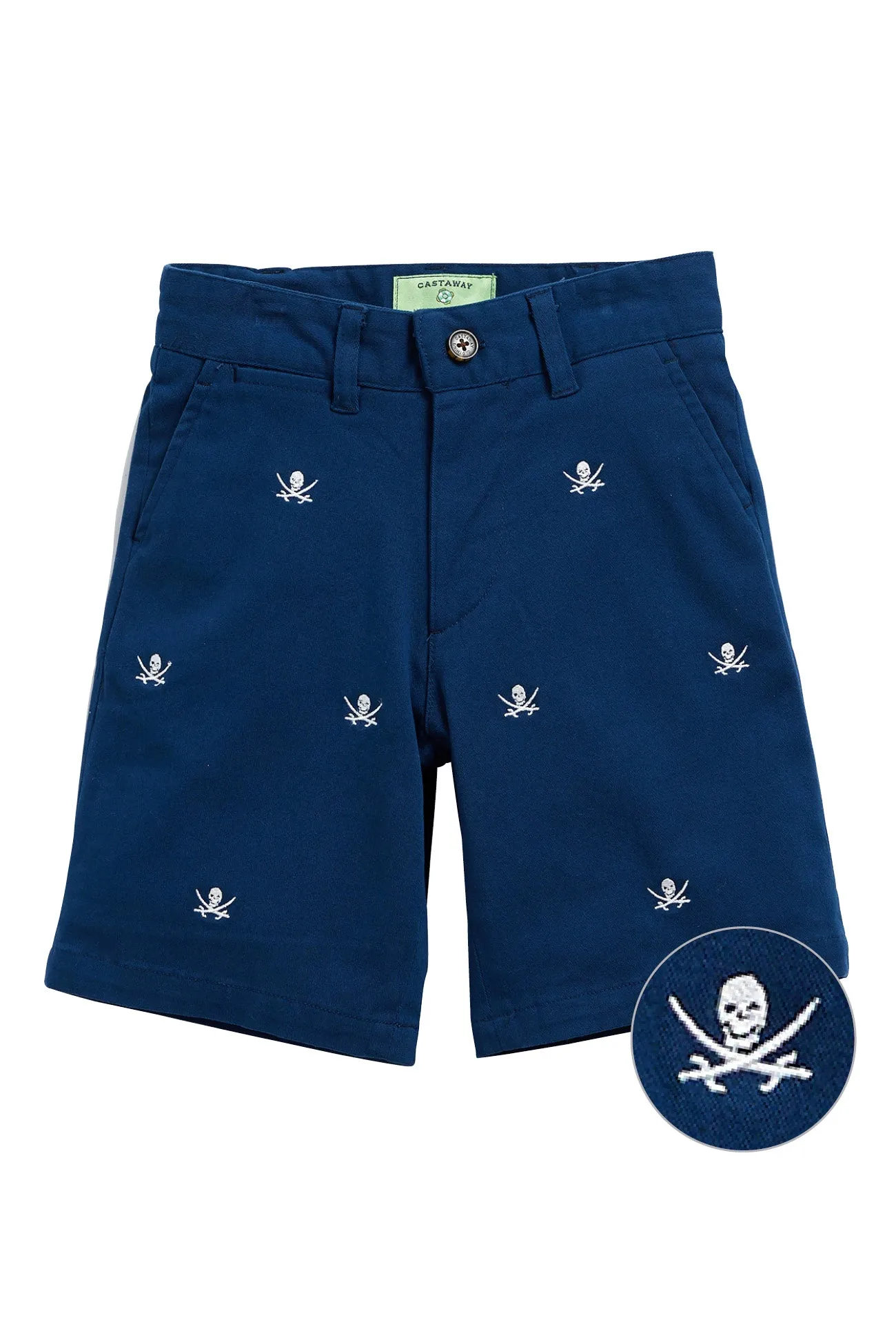 Jetties Short Stretch Twill Nantucket Navy with Calico Jack