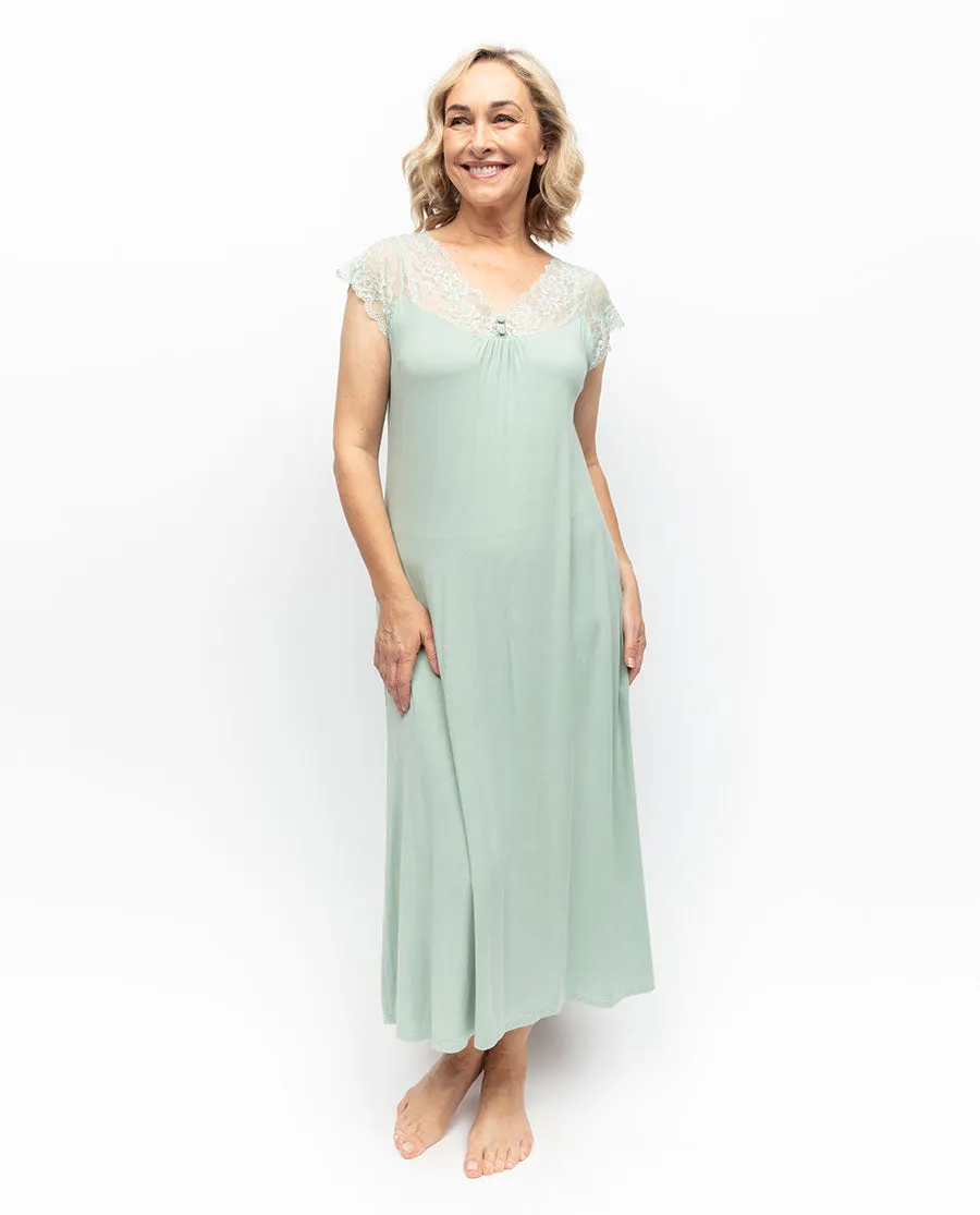 Julia Lace Detail Jersey Long Nightdress