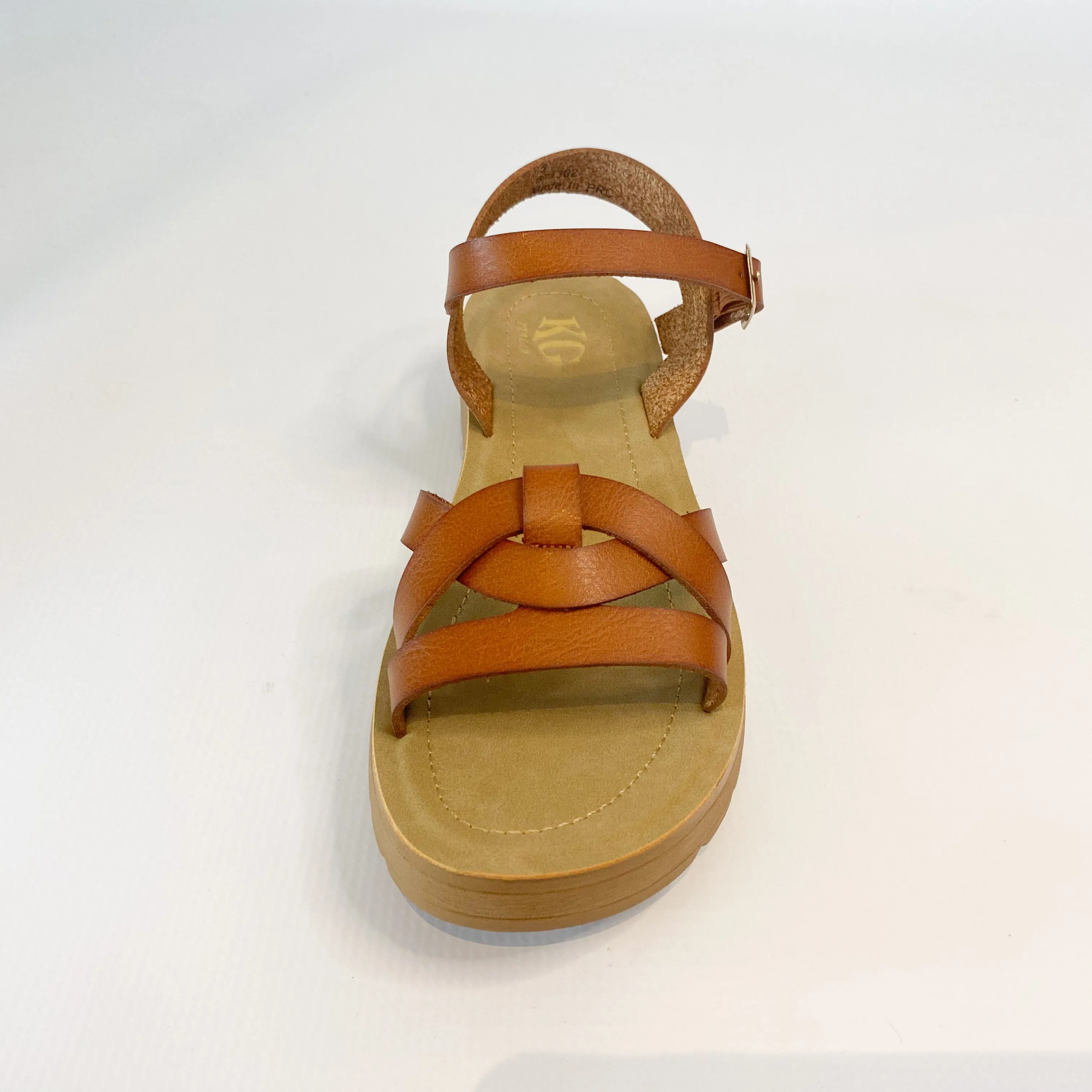 KG tan strappy sandal