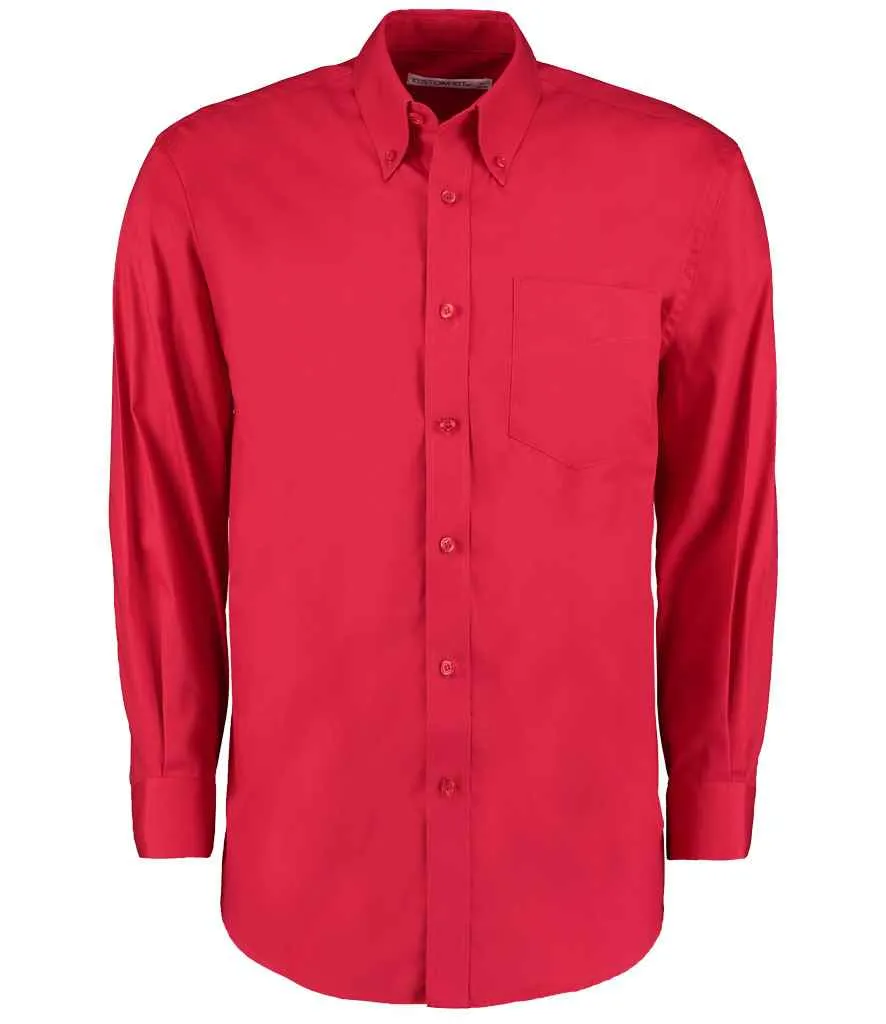 Kustom Kit Premium Long Sleeve Classic Fit Oxford Shirt