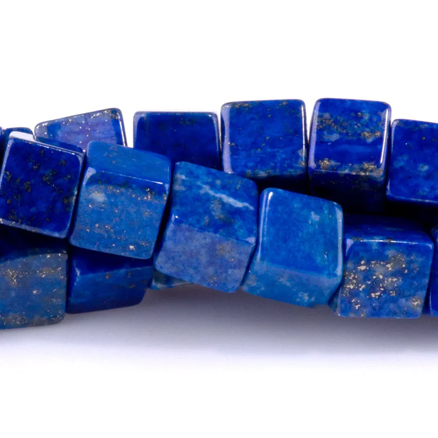 Lapis 6mm Cube A Grade - 15-16 Inch