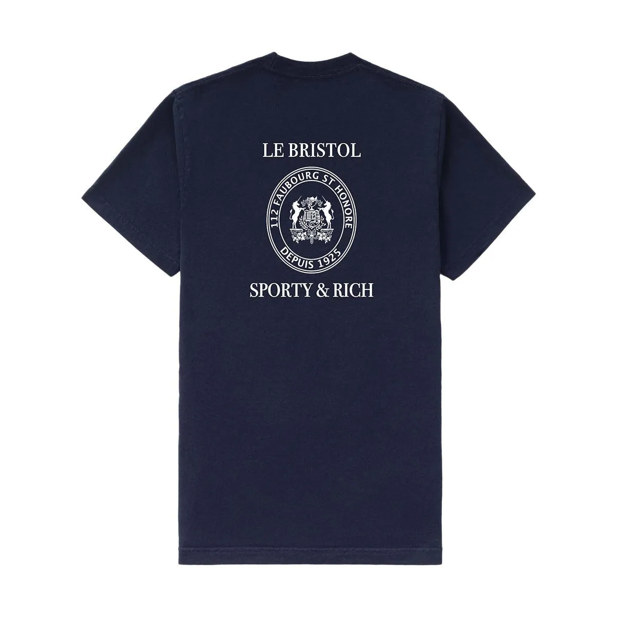   Le Bristol Paris Crest Seal Tee 'Navy White'