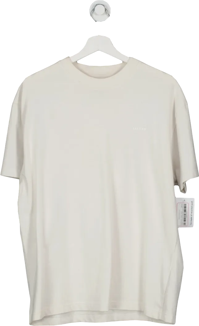 Legend London Cream Basics Oversized T Shirt UK M