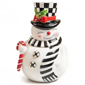 MacKenzie-Childs Nostalgia Snowman Cookie Jar