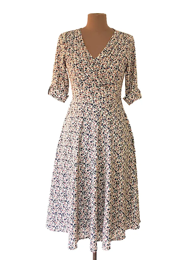 Mackenzie Cream Floral Dress