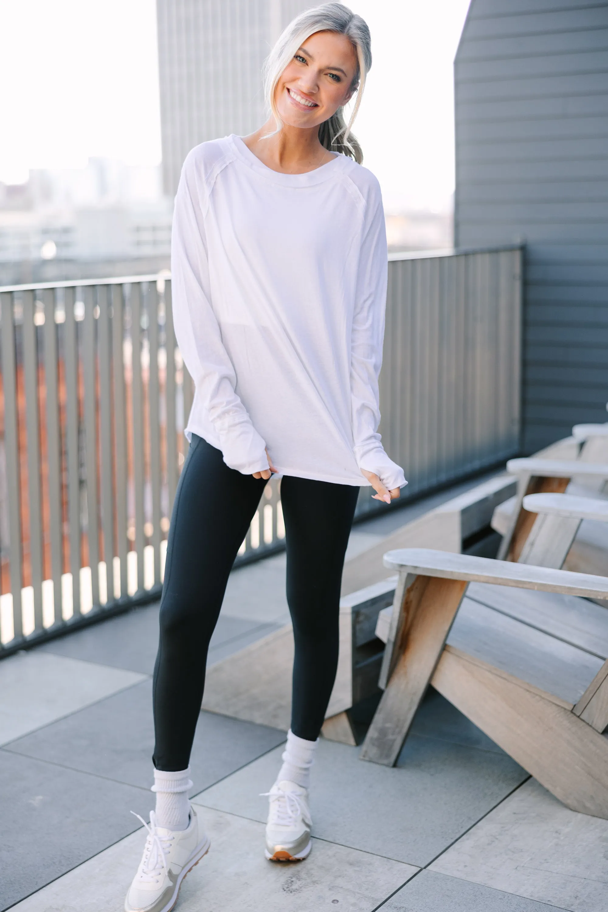 Make It Your Day White Raglan Top