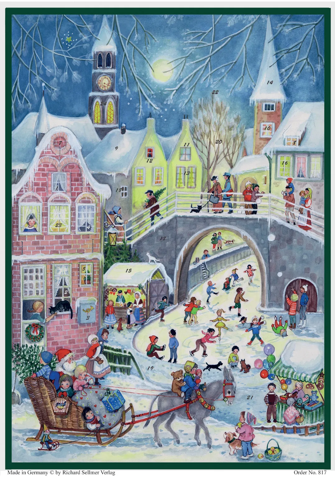 Medium Traditional German Advent Calendars - Old World Villages & Nature