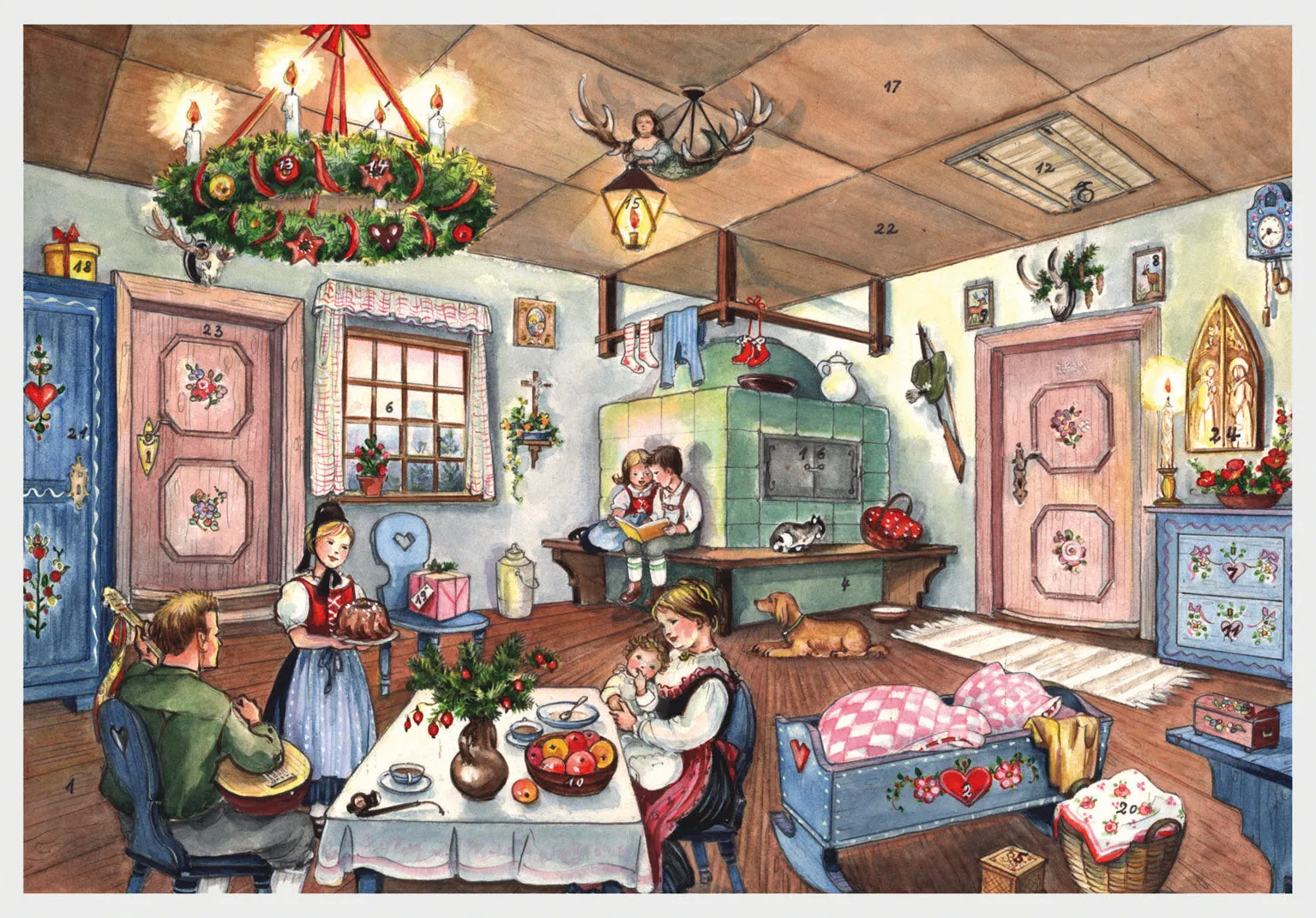 Medium Traditional German Advent Calendars - Old World Villages & Nature