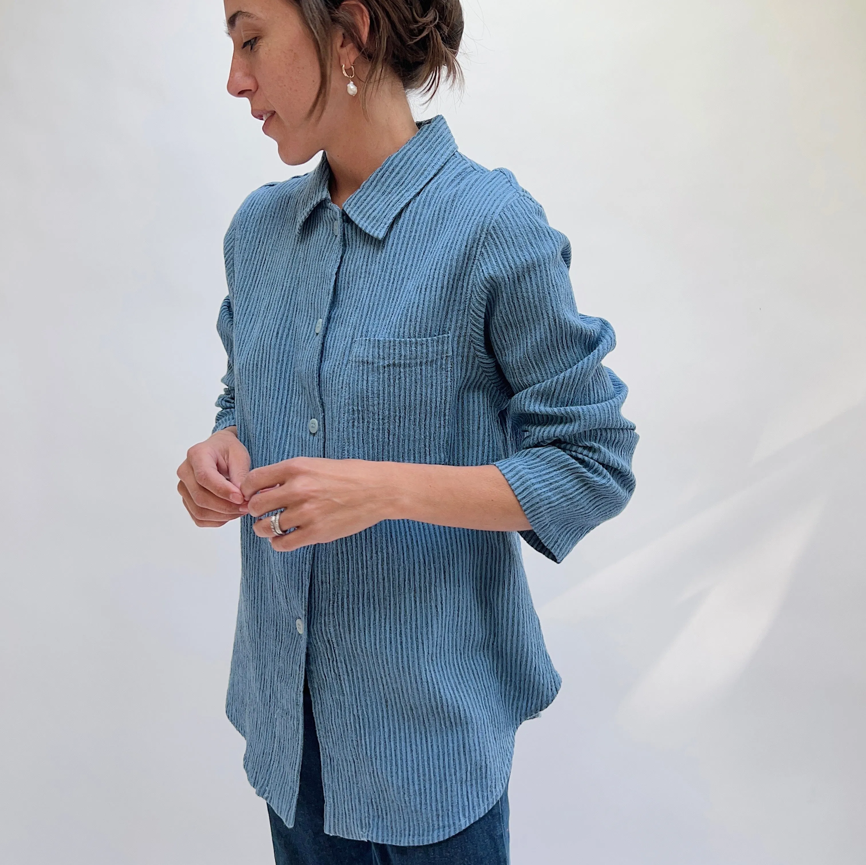 Mill Valley | Boyfriend Button Down in Cornflower