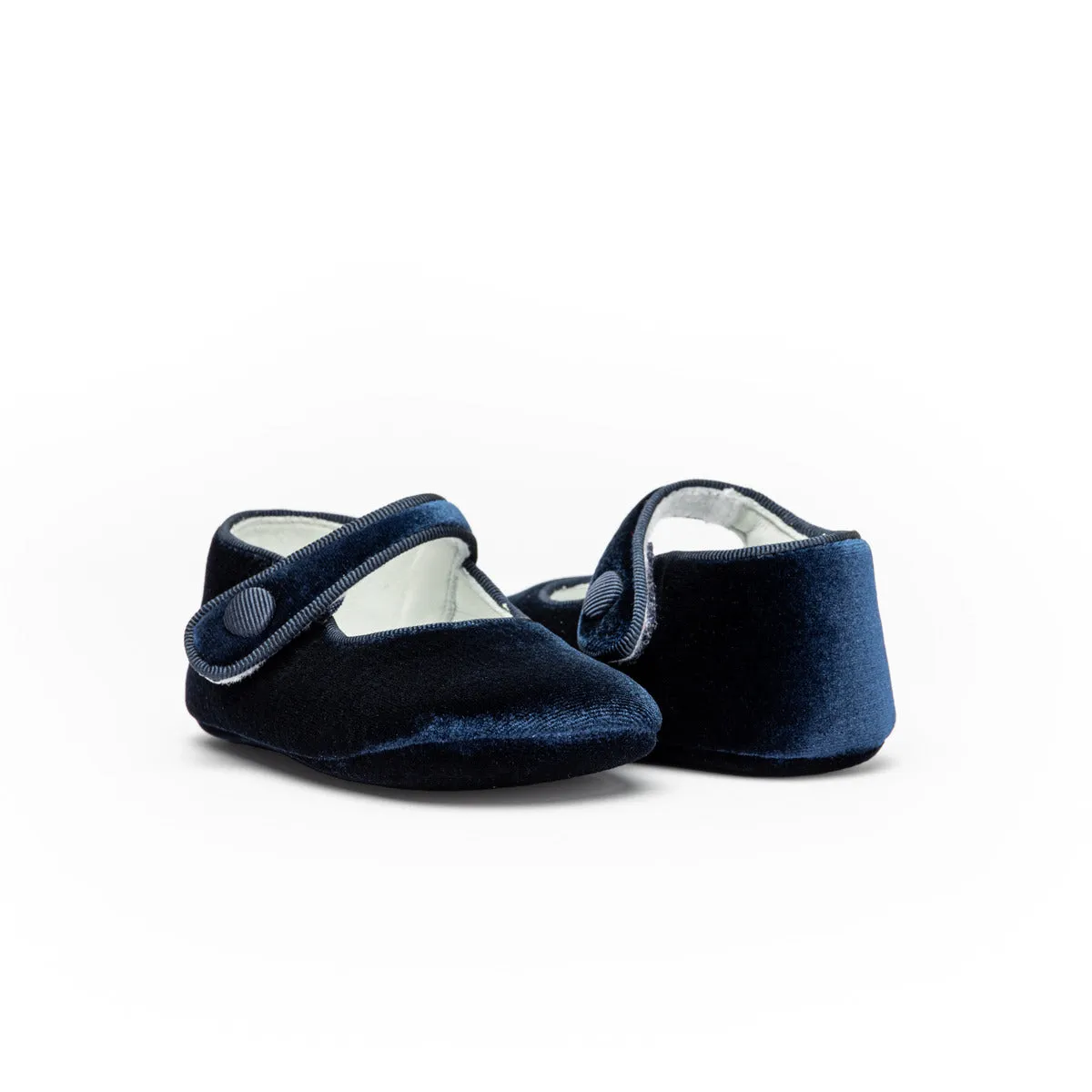 My-First Velvet Mary Janes in Navy