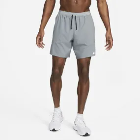 Nike Men's Dri-FIT Stride 2 In 1 7 Inch Shorts Smoke Grey / Dark Smoke Grey / Reflective Silver