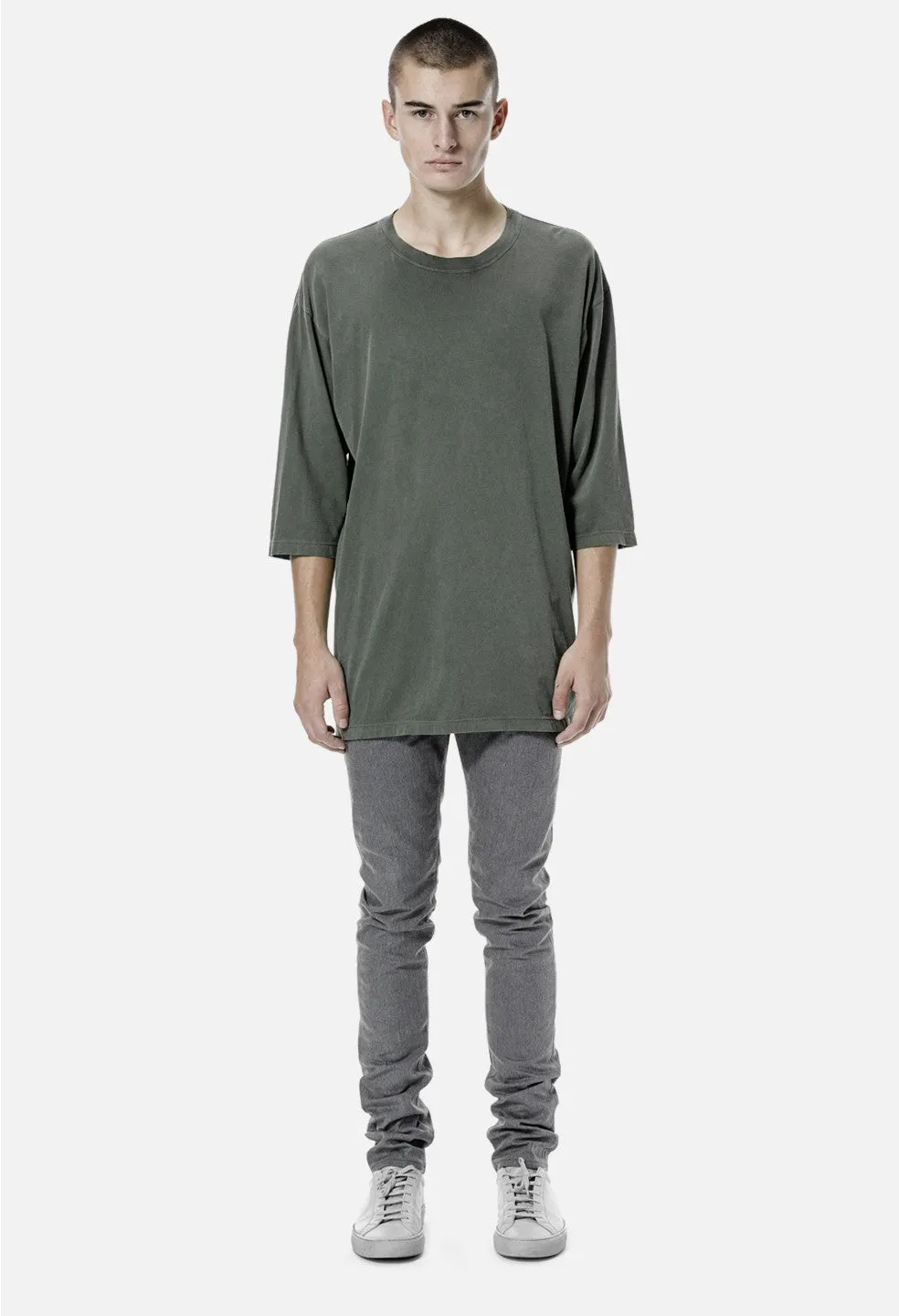 Oversized 3/4 Sleeve Tee / Olive