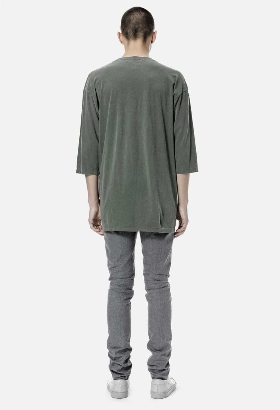 Oversized 3/4 Sleeve Tee / Olive