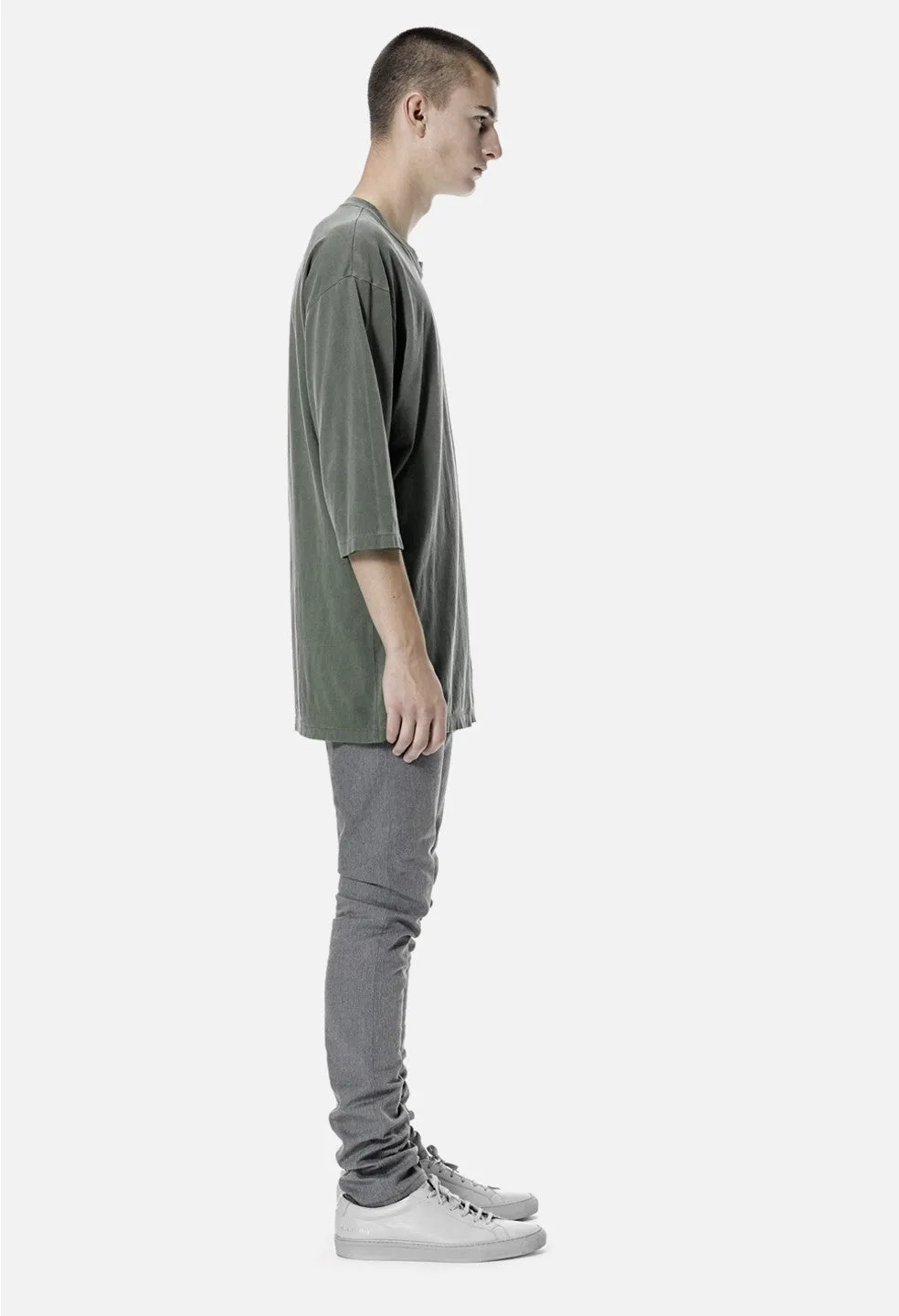 Oversized 3/4 Sleeve Tee / Olive