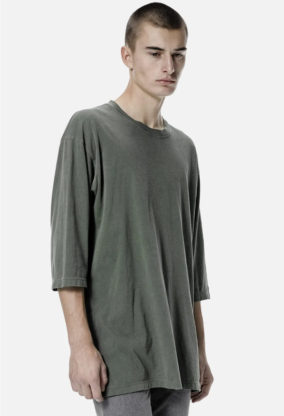 Oversized 3/4 Sleeve Tee / Olive