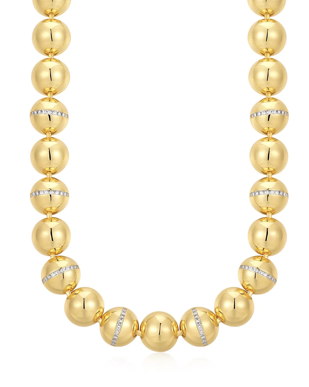 Oversized Ball Chain Necklace- Gold