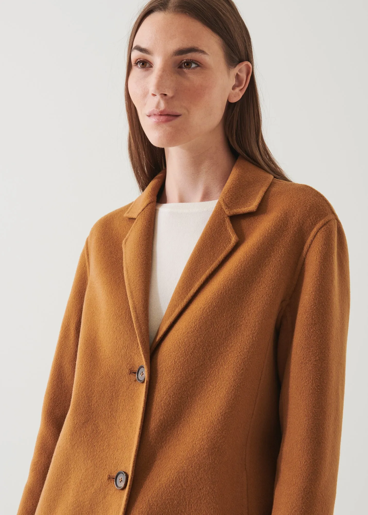 OVERSIZED SINGLE BREASTED WOOL COAT