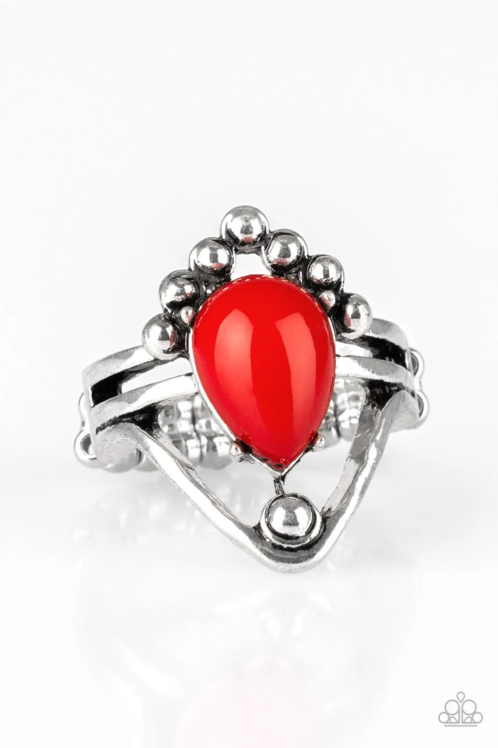 Paparazzi Accessories  - The Bold and The BEAD-iful #RR2/A3 - Red Ring