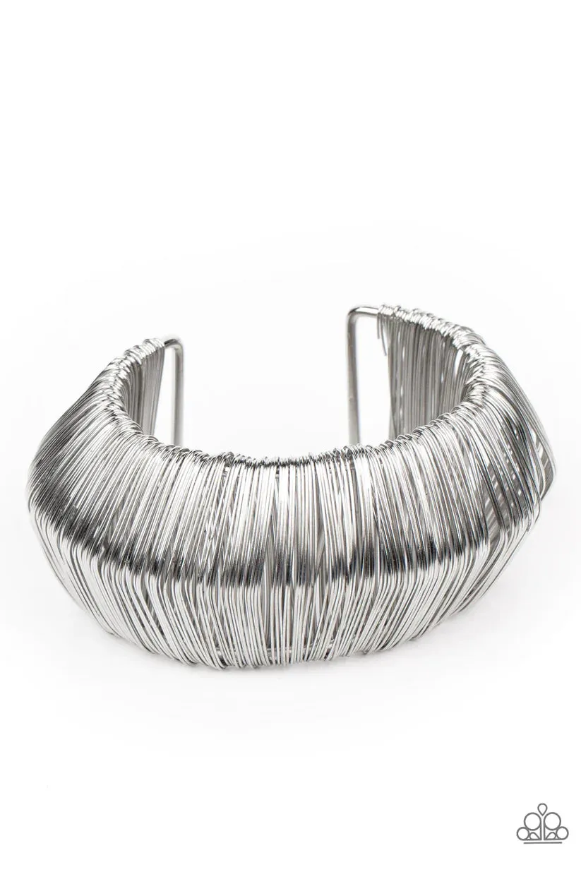 Paparazzi Wild About Wire Silver Bracelet