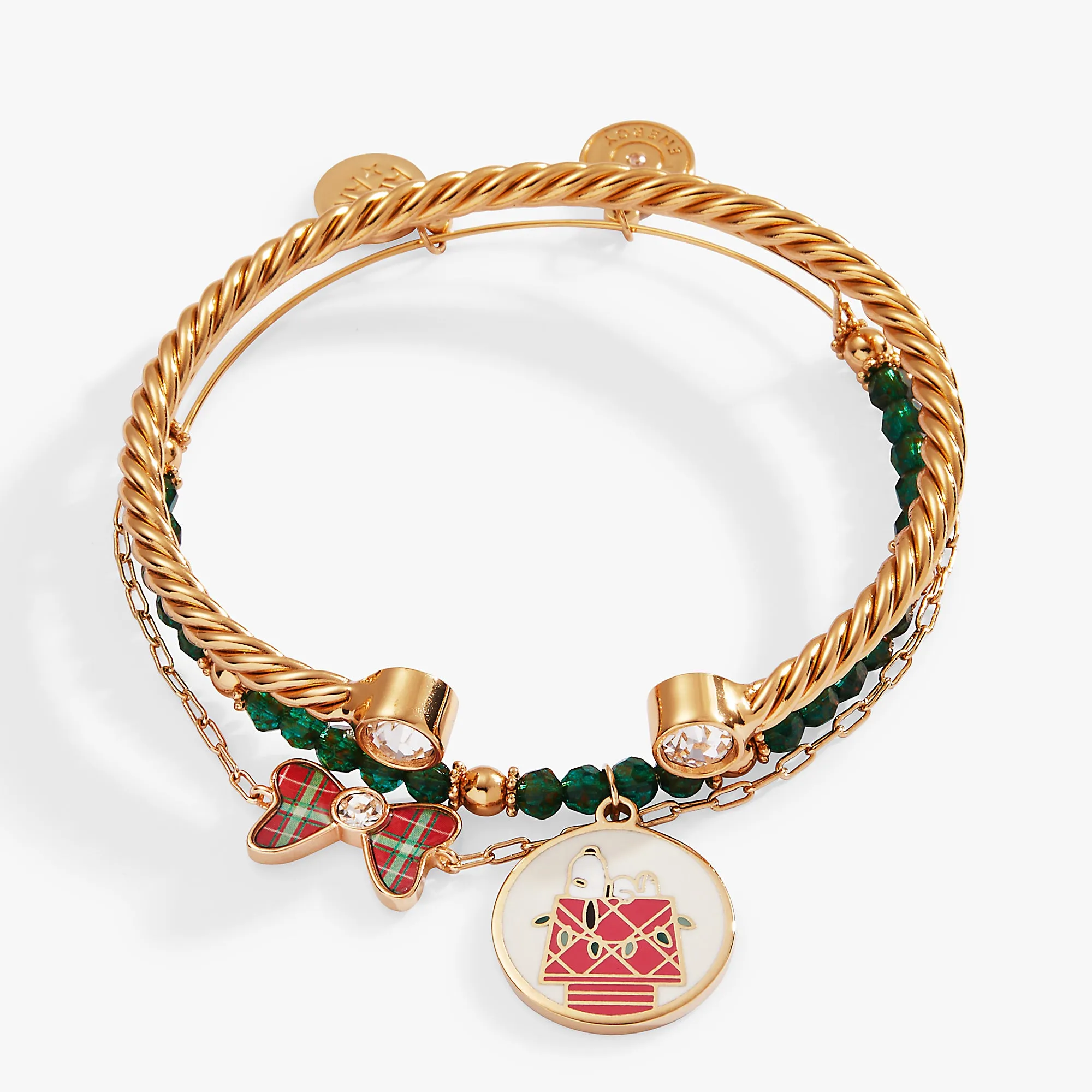 PEANUTS Snoopy Holiday Bracelet Set of 3