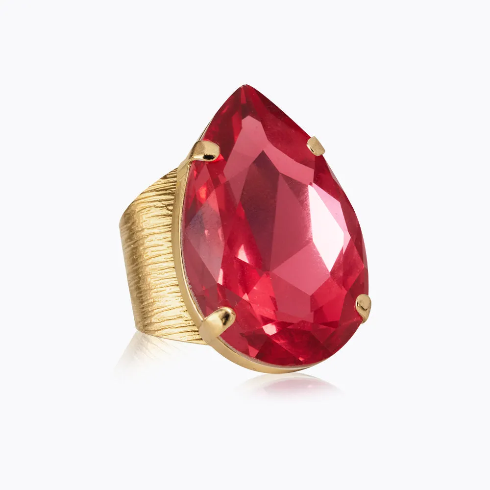 Perfect Drop Ring / Mulberry Red