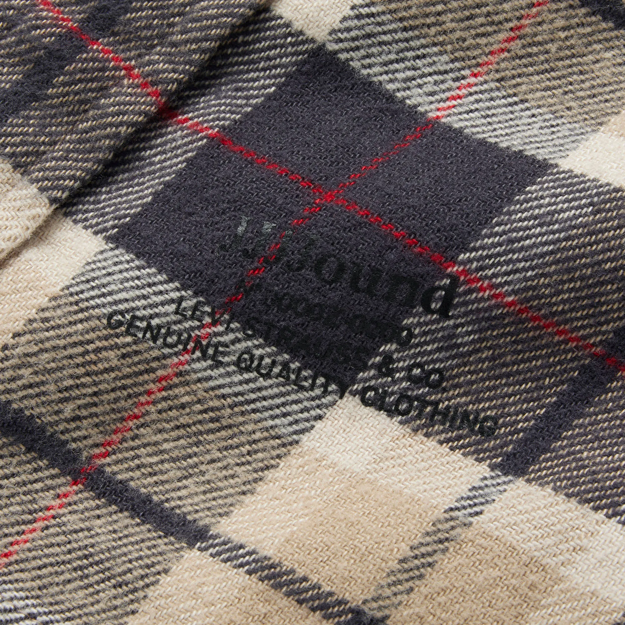 Plaid Shirt x JJJJound - White/Grey Check