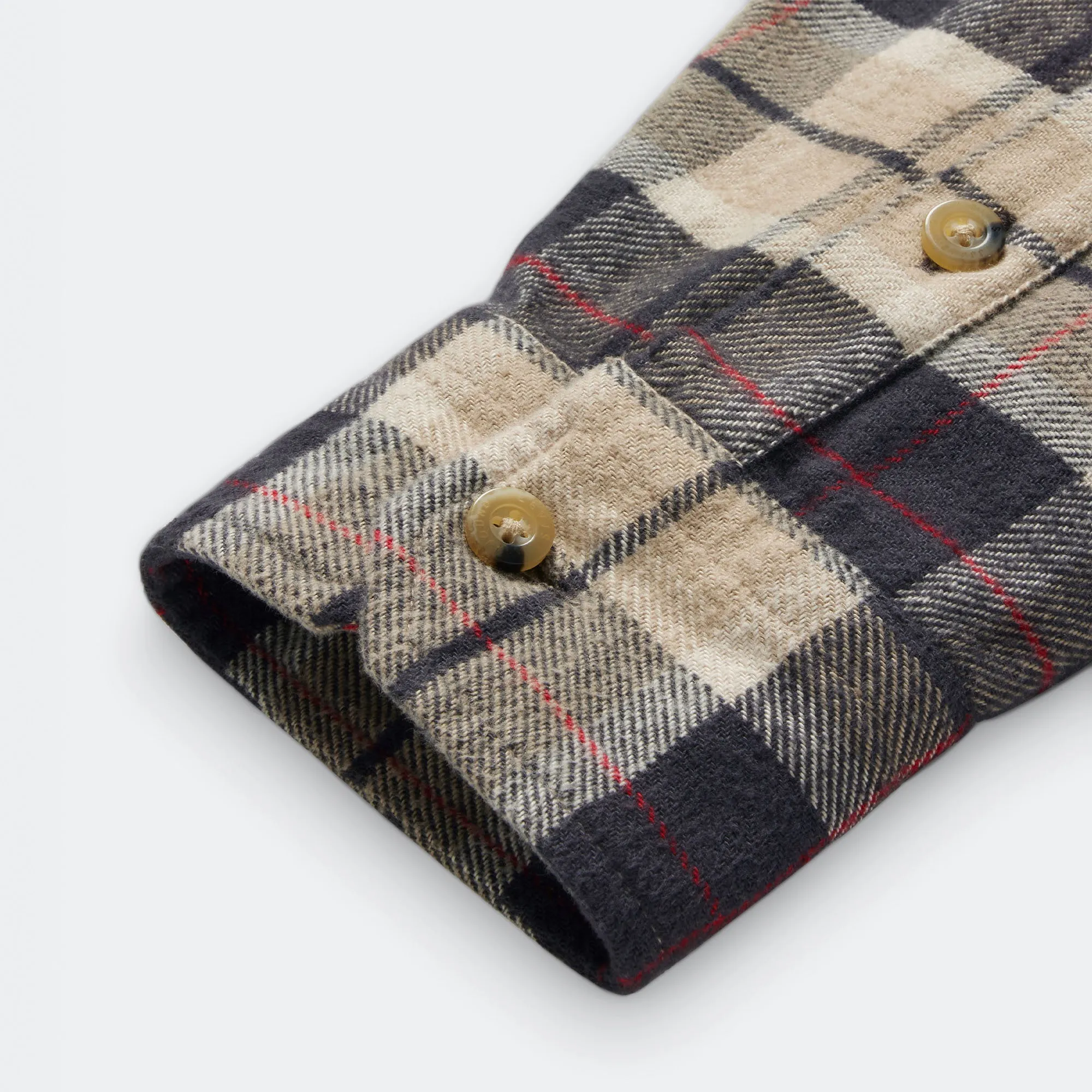 Plaid Shirt x JJJJound - White/Grey Check