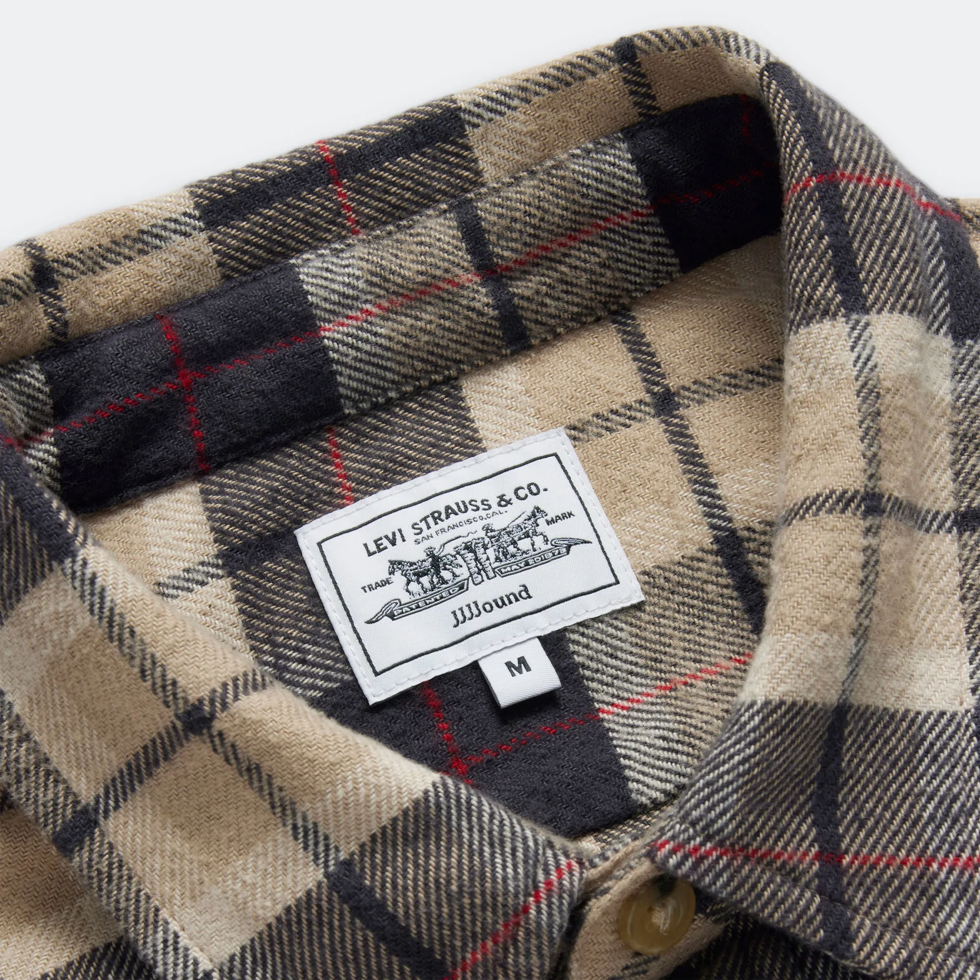 Plaid Shirt x JJJJound - White/Grey Check