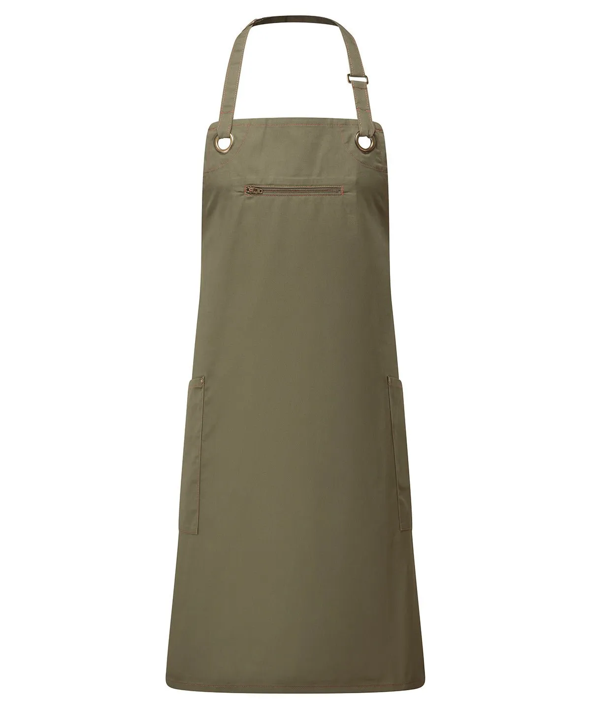 PR121 - Barley' contrast stitch sustainable bib apron