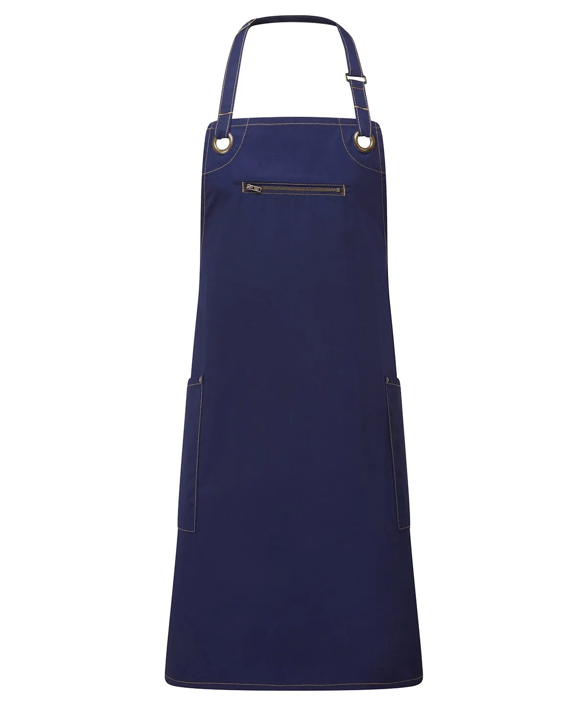 PR121 - Barley' contrast stitch sustainable bib apron