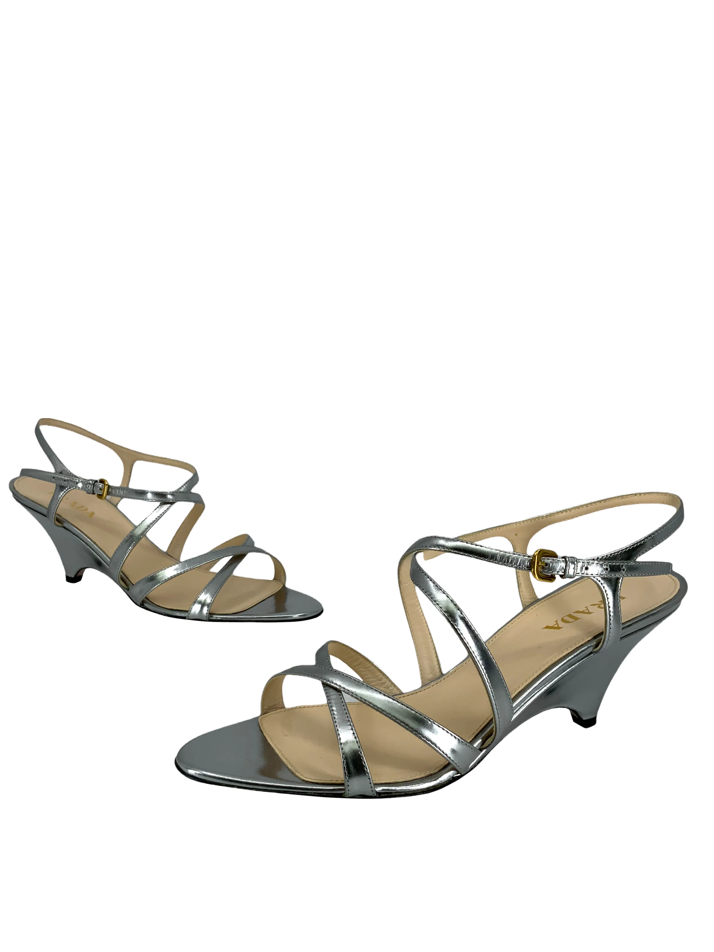 Prada Leather Strappy Sandals Size 8