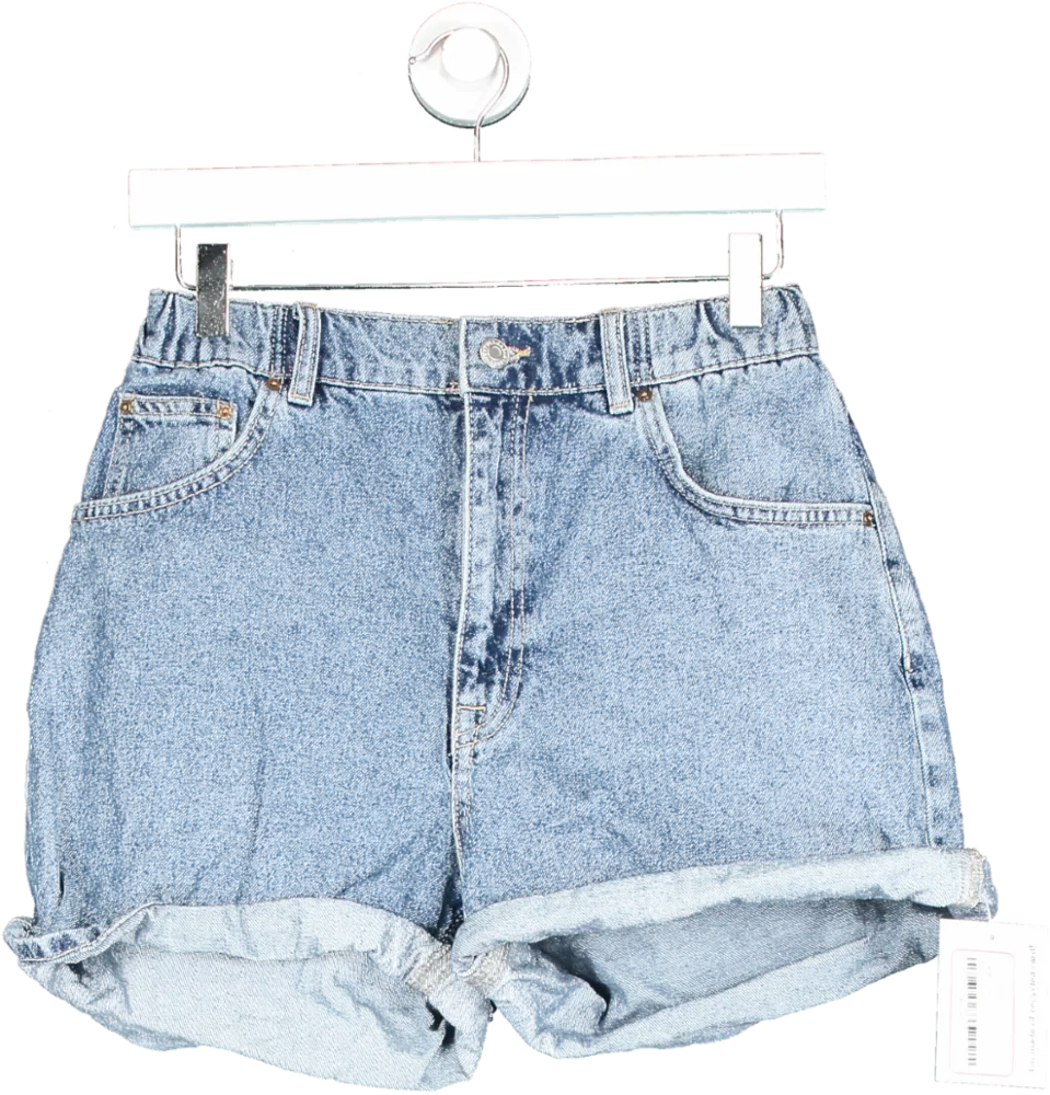 Pull&Bear Blue Elasticated Waist Denim Shorts UK 12