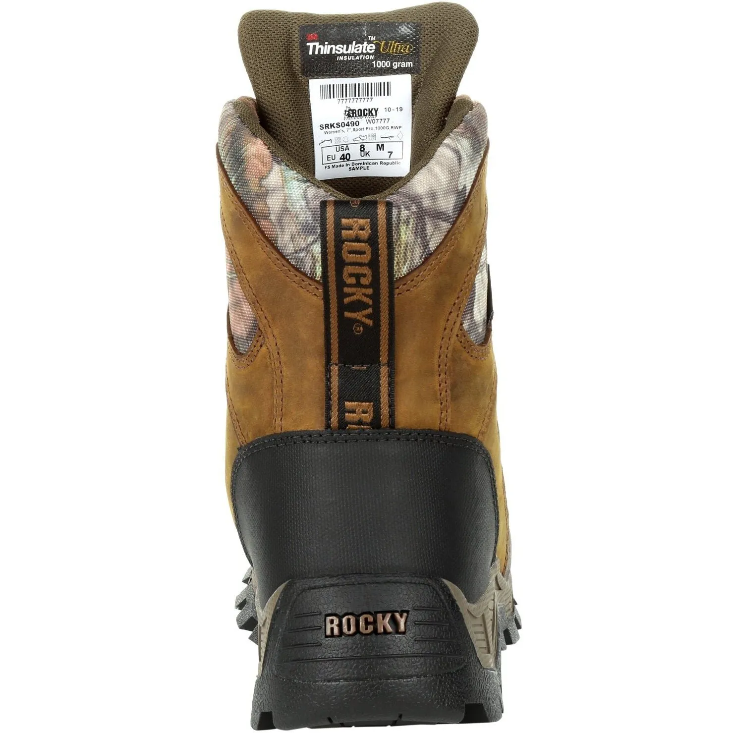 Rocky Women's Sport Pro 7" WP 800G Ins Hunting Boot - Mossy Oak - RKS0490