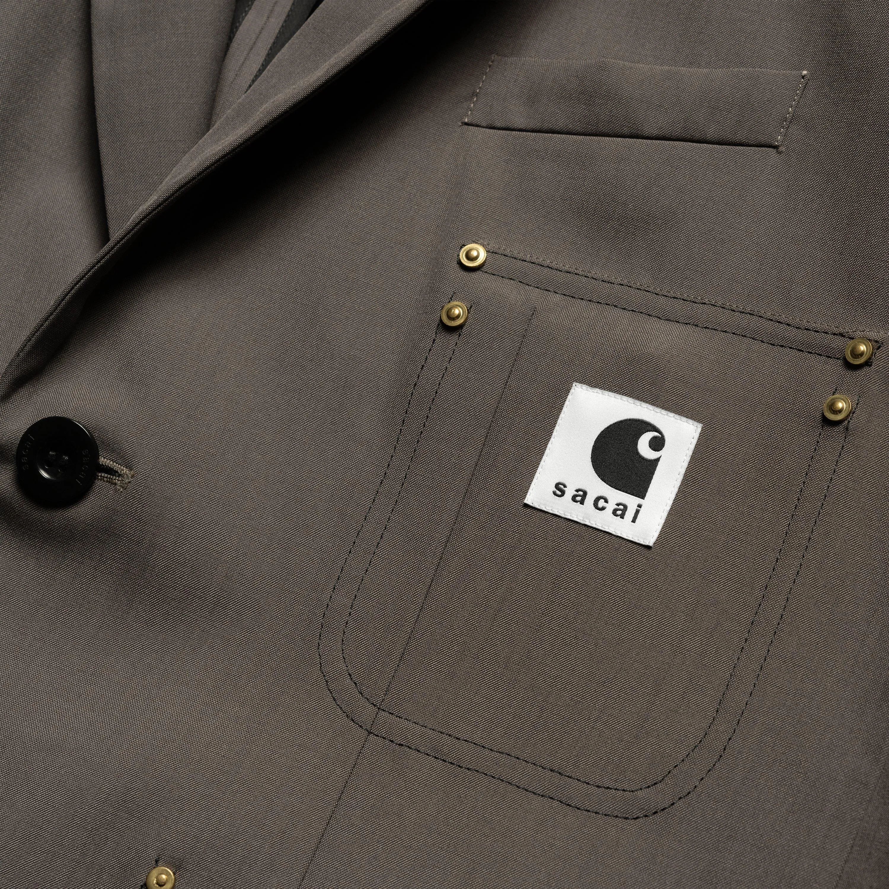 sacai x Carhartt WIP Suiting Bonding Jacket | Taupe