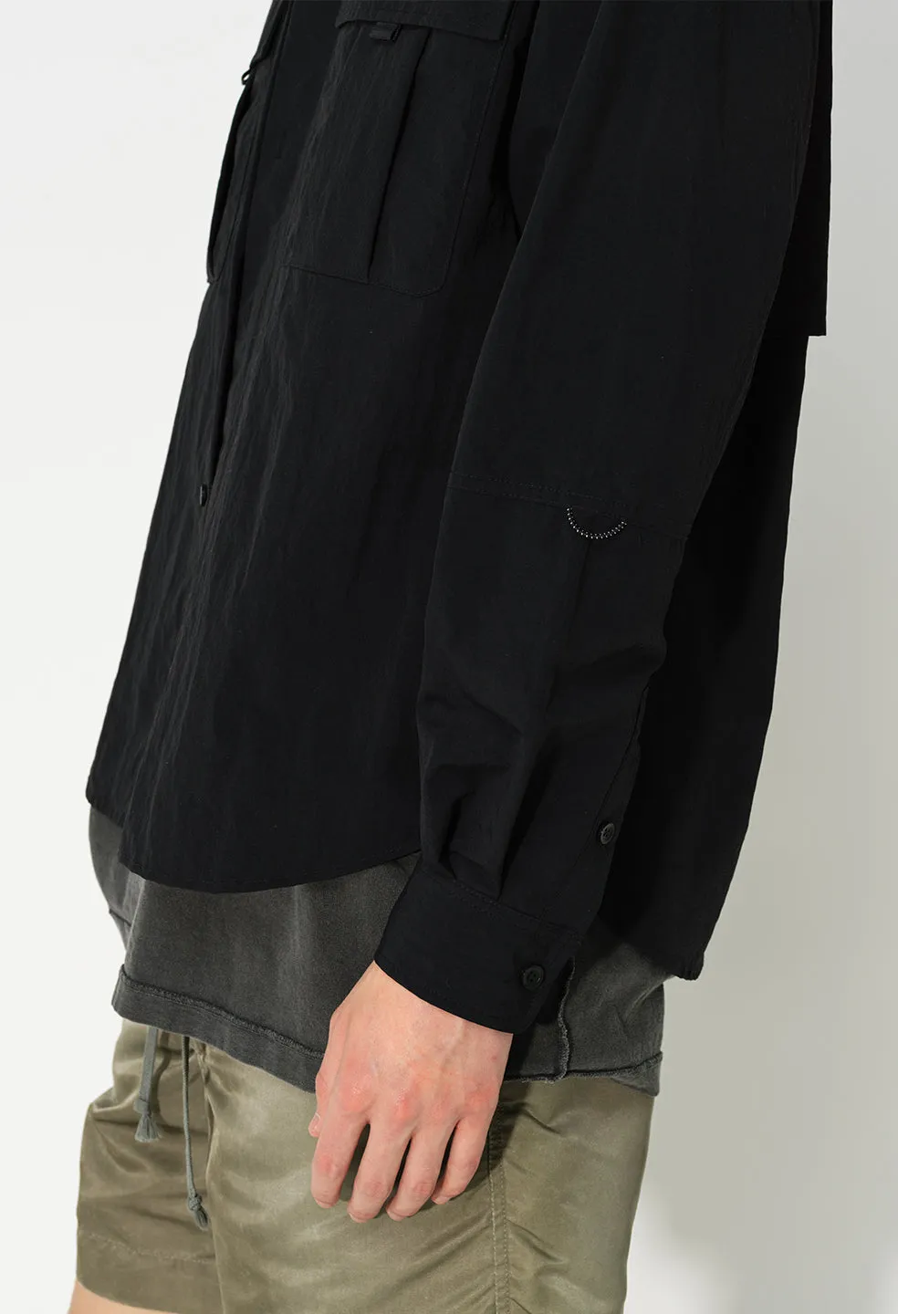 Safari Shirt Jacket / Black