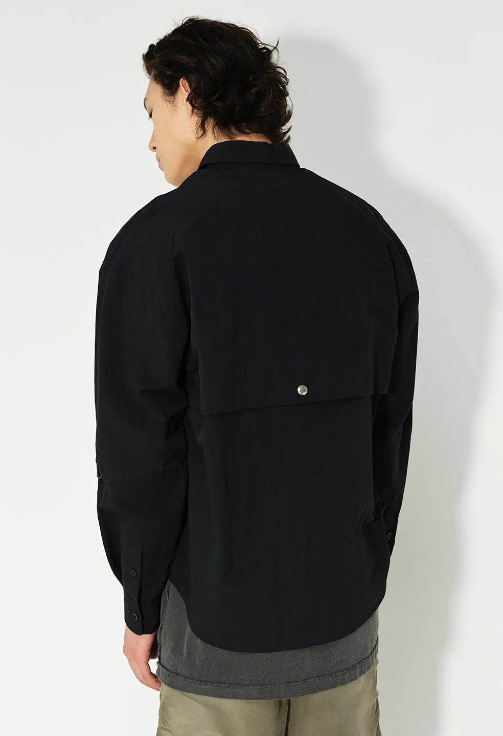 Safari Shirt Jacket / Black