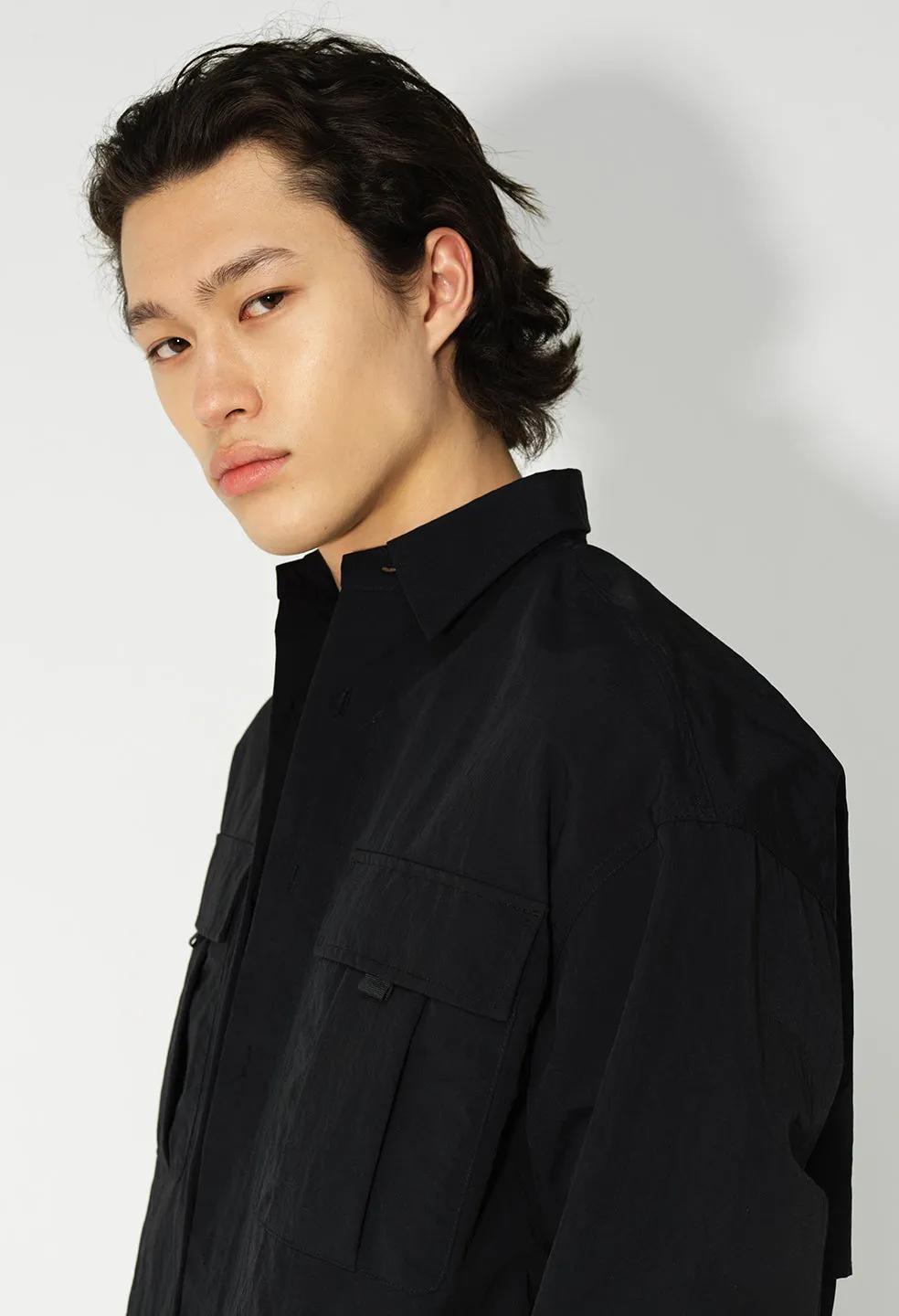 Safari Shirt Jacket / Black