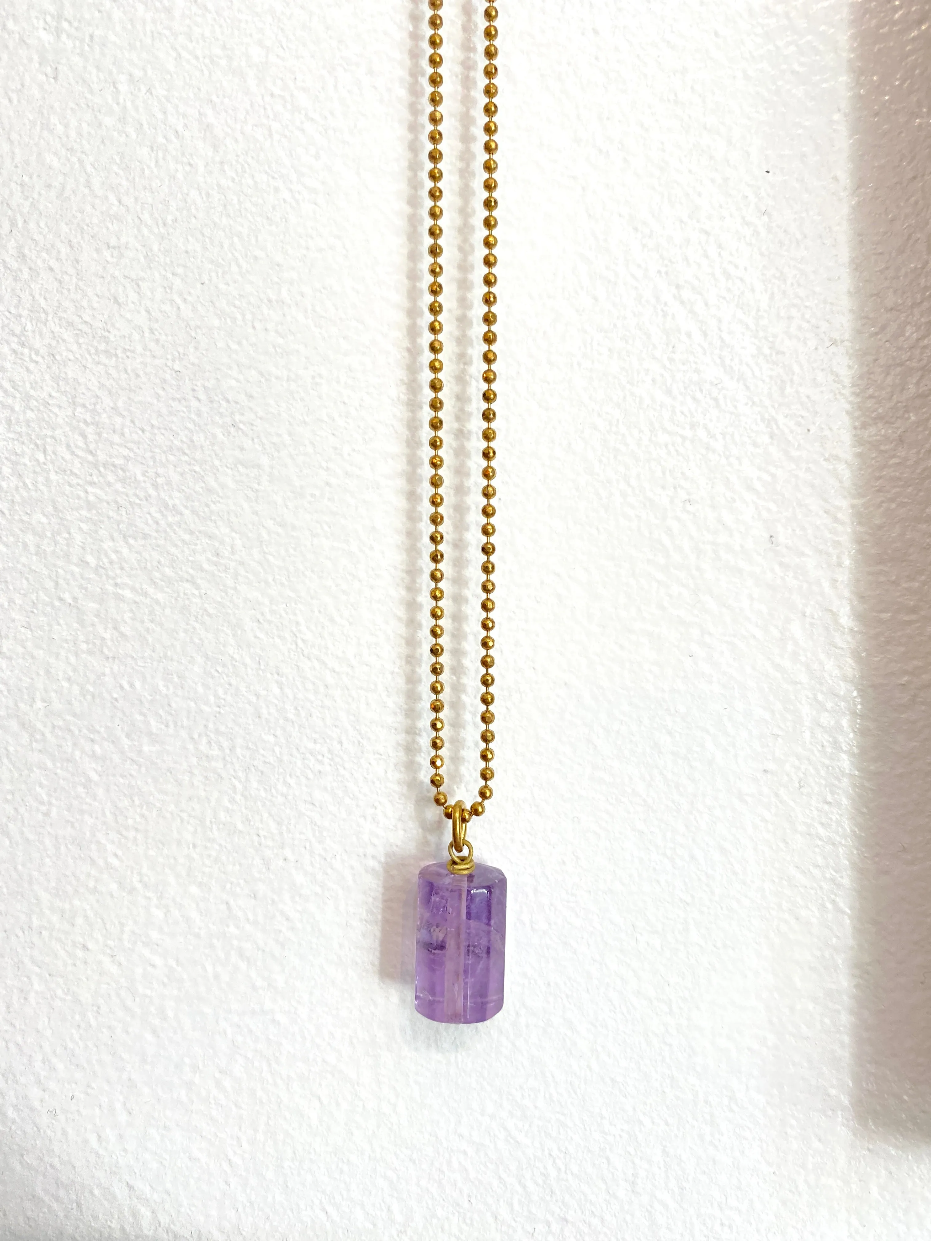 Semi-Precious Cube Charm Necklace