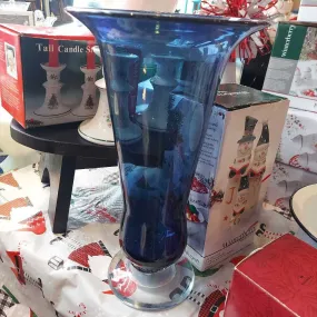 Short Blue Vase