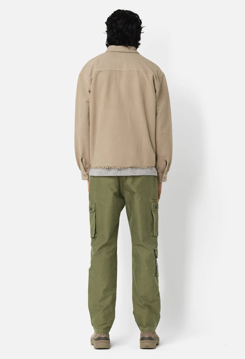 Solid Hemi Oversized Shirt / Tan