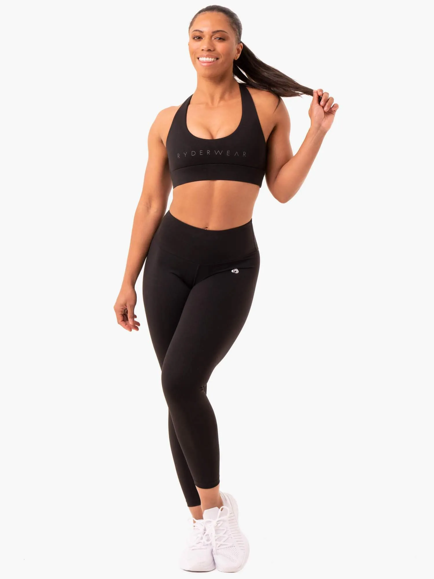 Staples Cross Over Sports Bra - Black