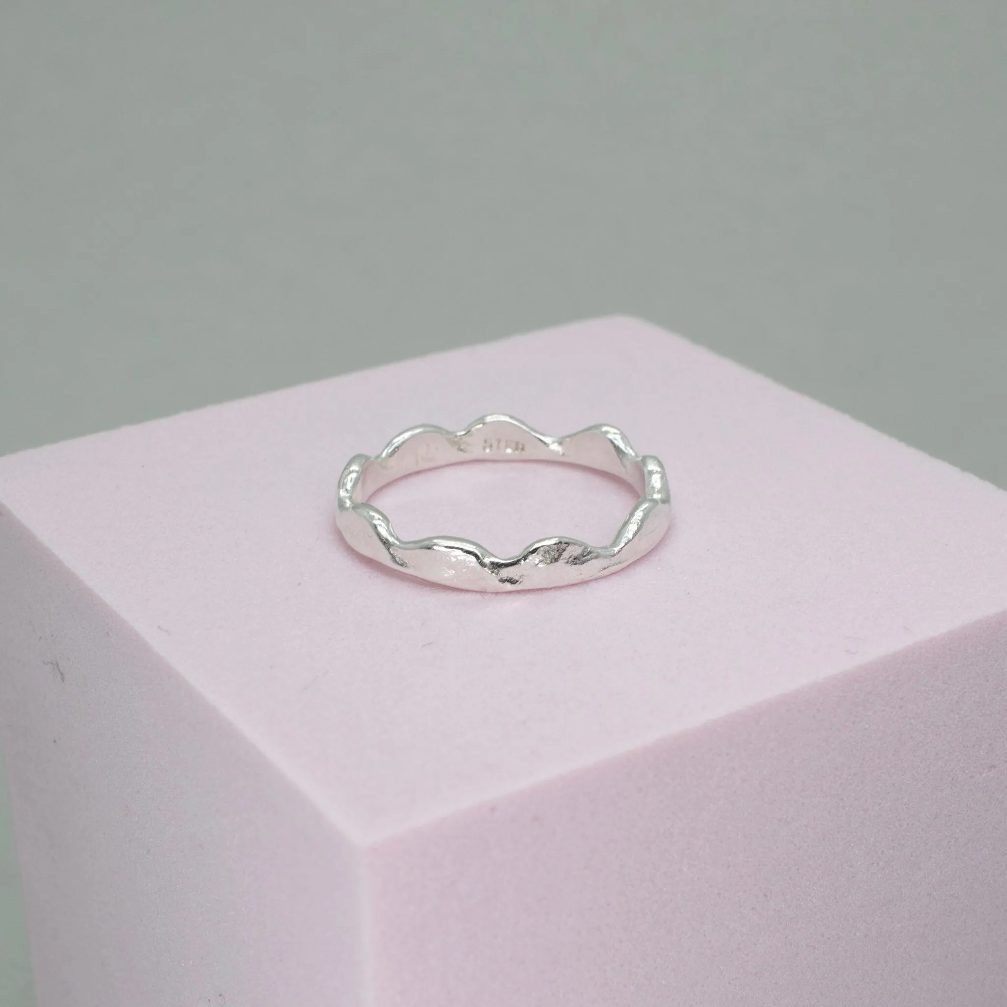 Sterling Silver Wave Stacking Ring