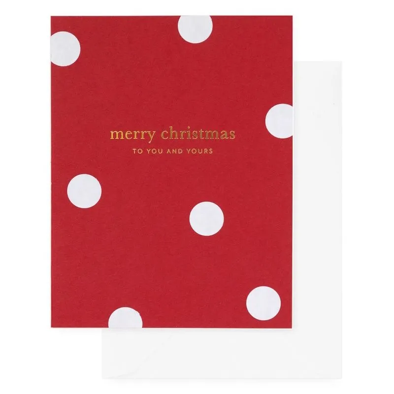 SUGAR PAPER | Polka Dot Christmas Card